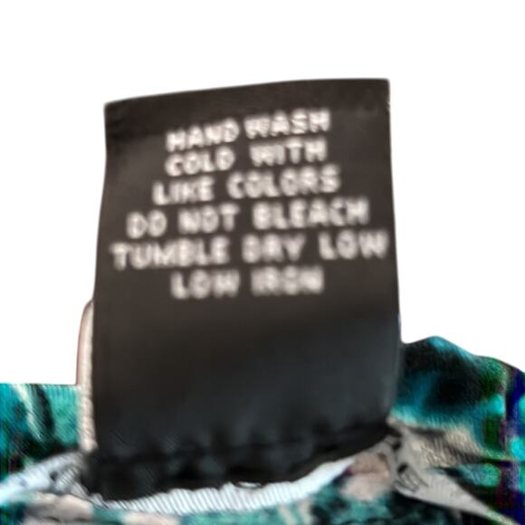 Luciano Dante Colorful Slinky Knit Surplice Top Blouse Woman Size Large Stretch - Picture 7 of 9